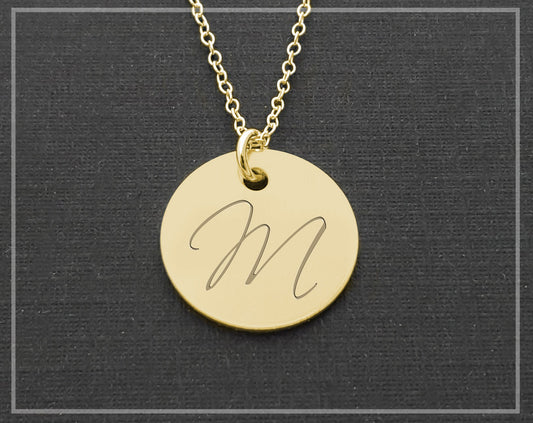 14k Gold Initial Necklace
