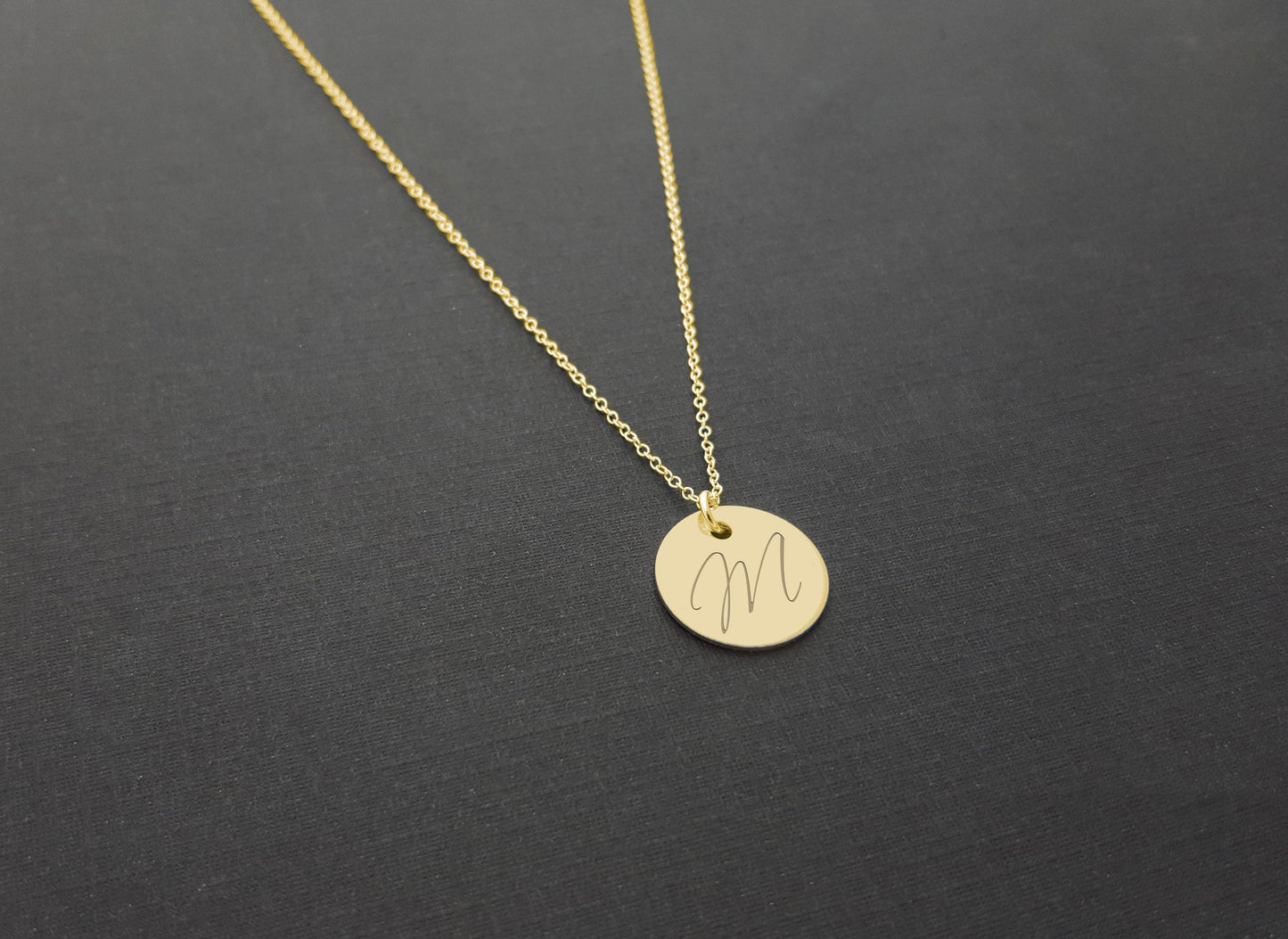 14k Gold Initial Necklace